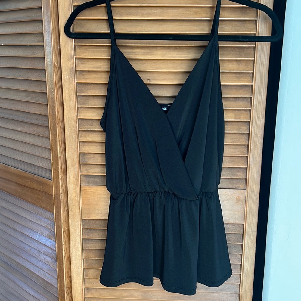 Express Black Peplum Top